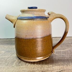 Art Pottery pitcher hand crafted Studio glazed Boho rustic collectible